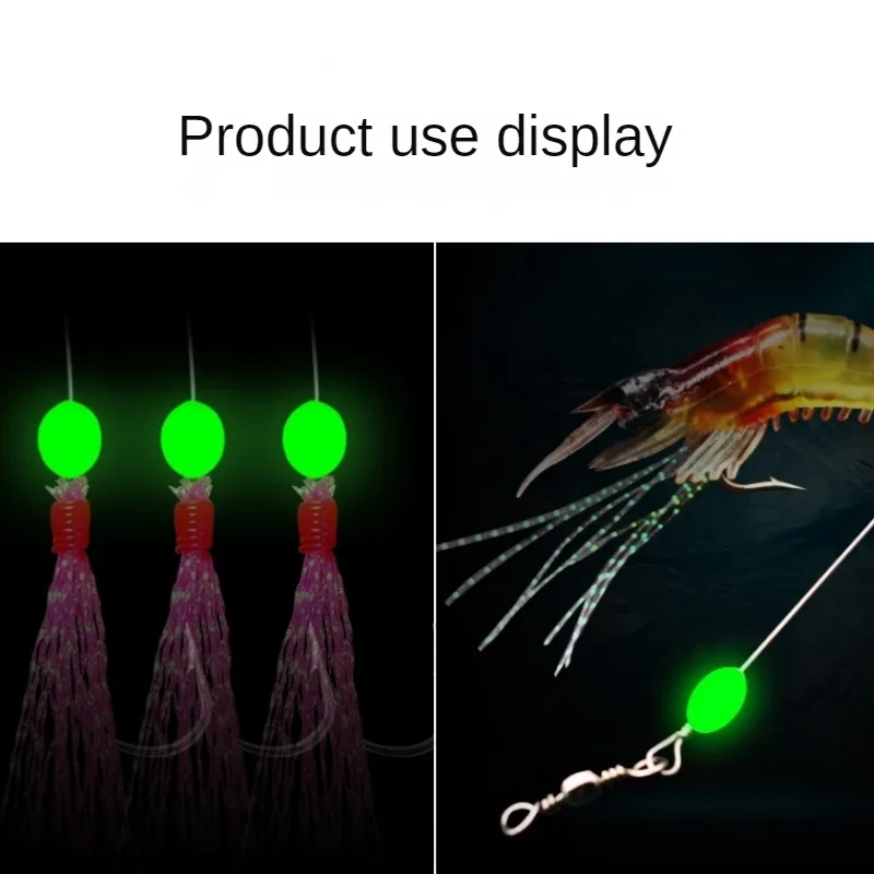 100 adet/grup Oval Gece Aydınl - Fishing Equipment Tools incelemesi ve fiyatı