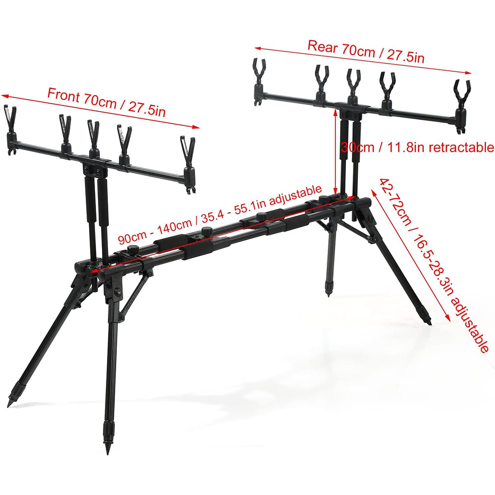 JSFUN Ayarlanabilir 5 Çubuklu  - Fishing Rod Pod incelemesi ve fiyatı