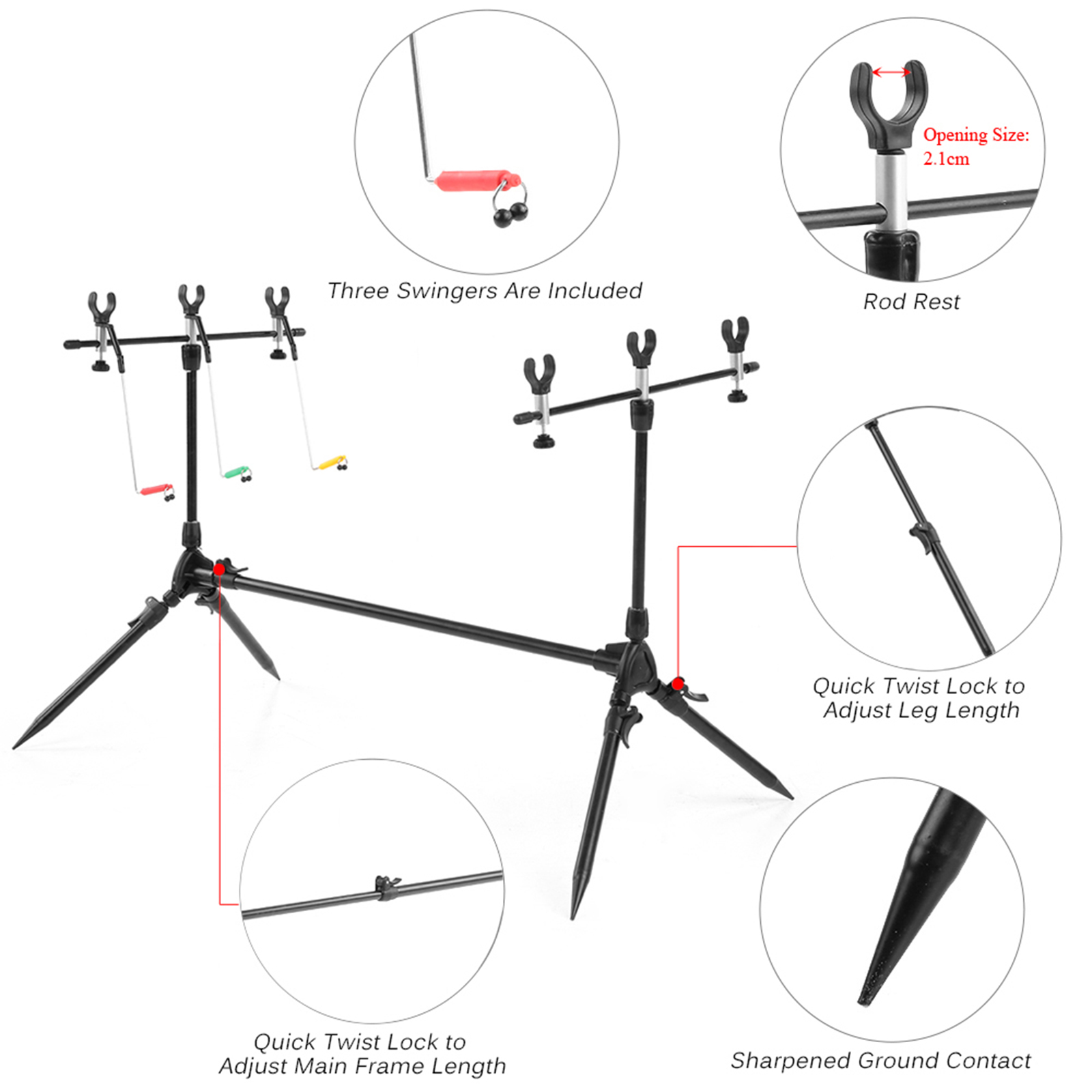 Lixada 3-in-1 olta Pod standı  - Fishing Rod Pod incelemesi ve fiyatı